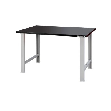 Heavy duty workbench 1800mm with steel top black Heavy duty workbench 1800mm with steel top black