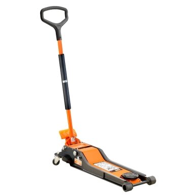 Hidraulinis keltuvas ant ratukų 1t, žemas įėjimas: min 70mm, max 610mm, ilgis 960mm Hidraulinis keltuvas ant ratukų 1t, žemas įėjimas: min 70mm, max 610mm, ilgis 960mm