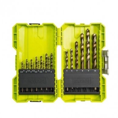 HSS grąžtų komplektas 19 vnt. Ryobi RAK19HSS2 HSS grąžtų komplektas 19 vnt. Ryobi RAK19HSS2