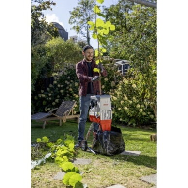 Ikra elektrinis šakų smulkintuvas 3 kW, iki 44 mm šakoms, 50 l krepšys, ILH 3000 S 2