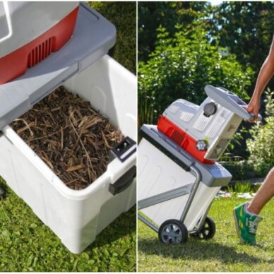Ikra elektrinis šakų smulkintuvas 3 kW, iki 44 mm šakoms, 60 l krepšys, ILH 3000 A 1