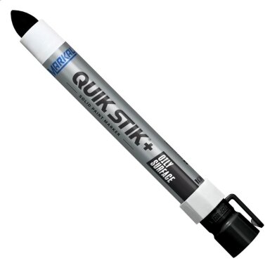 Industrinis kietų dažų žymeklis tepaluotiems paviršiams Markal QUIK STIK+ OILY SURFACE, JUODAS Industrinis kietų dažų žymeklis tepaluotiems paviršiams Markal QUIK STIK+ OILY SURFACE, JUODAS