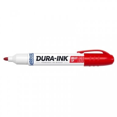 Industrinis rašalo markeris Markal Dura-Ink 60 RAUDONAS 3 mm, apvalus galas