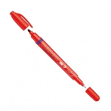 Industrinis rašalo markeris Markal DURA-INK Dual Tip, raudonas