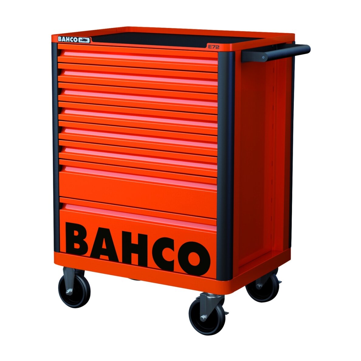 Įrankių vežimėlis Bahco E72, 8 stalčiai, 952x692x510mm, juodas