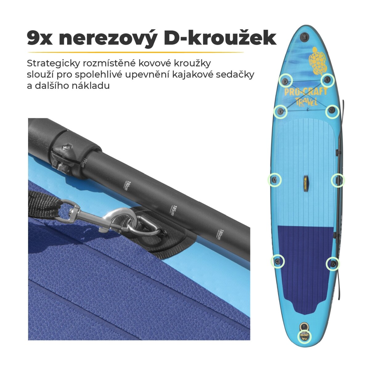 Irklentė „ProCraft Travel SUP350" 11 Irklentė „ProCraft Travel SUP350" 11