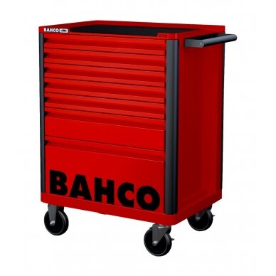 Įrankių vežimėlis Bahco E72, 7 stalčiai, 693x510x955mm raudonas