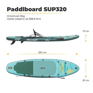 Irklentė „ProCraft Travel SUP320" 4 Irklentė „ProCraft Travel SUP320" 4