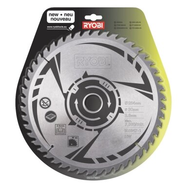 Įstrižojo pjovimo pjūklo geležtė Ryobi SB254T48A1, 254mm Įstrižojo pjovimo pjūklo geležtė Ryobi SB254T48A1, 254mm