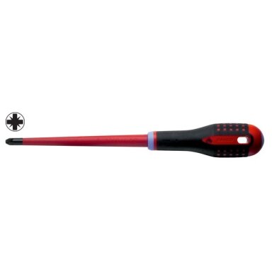 Izoliuotas atsuktuvas ERGO™ SLIM Pozidriv PZ1x80mm 1000V VDE Izoliuotas atsuktuvas ERGO™ SLIM Pozidriv PZ1x80mm 1000V VDE