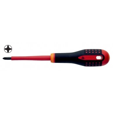 Izoliuotas atsuktuvas ERGO™ Phillips PH0x75mm 1000V VDE Izoliuotas atsuktuvas ERGO™ Phillips PH0x75mm 1000V VDE
