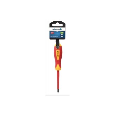 Izoliuotas atsuktuvas PZ0 60 mm, 1000 V, S2 plienas 1 Izoliuotas atsuktuvas PZ0 60 mm, 1000 V, S2 plienas 1