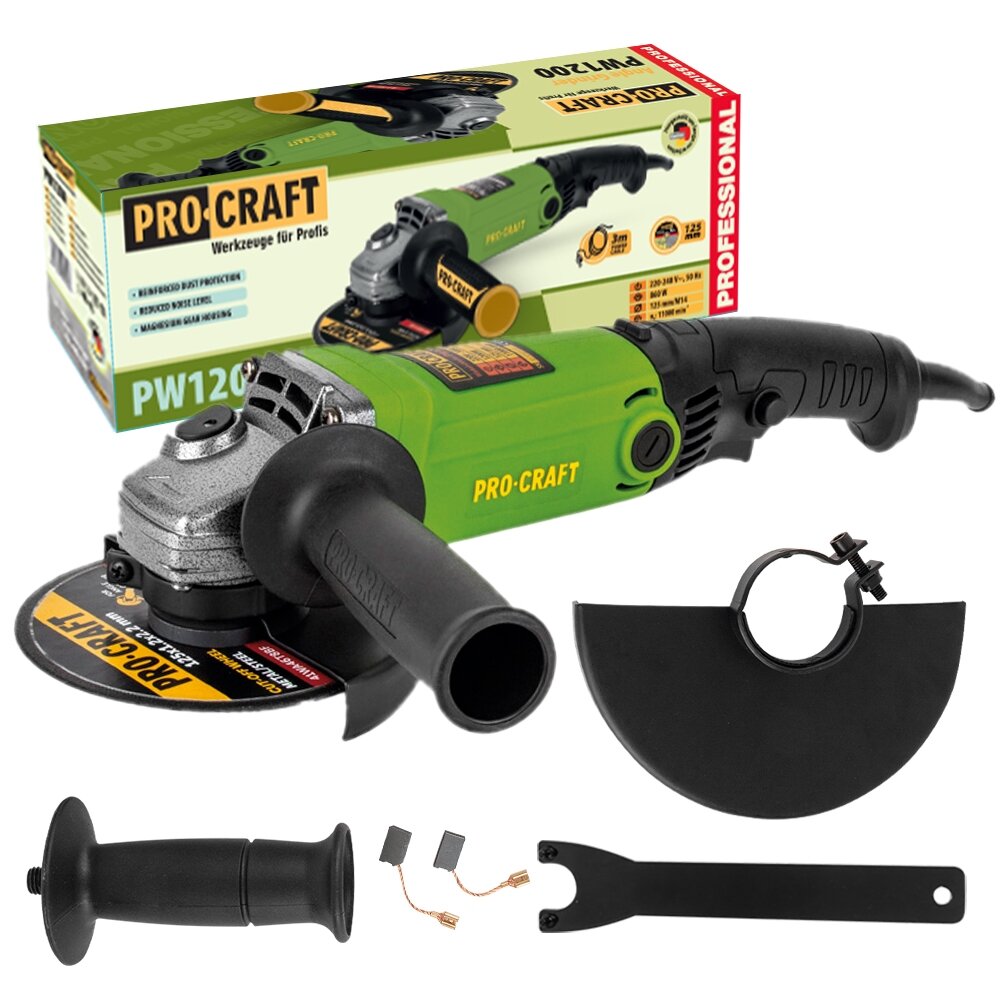 Kampinis šlifuoklis „ProCraft PW1200” Kampinis šlifuoklis „ProCraft PW1200”