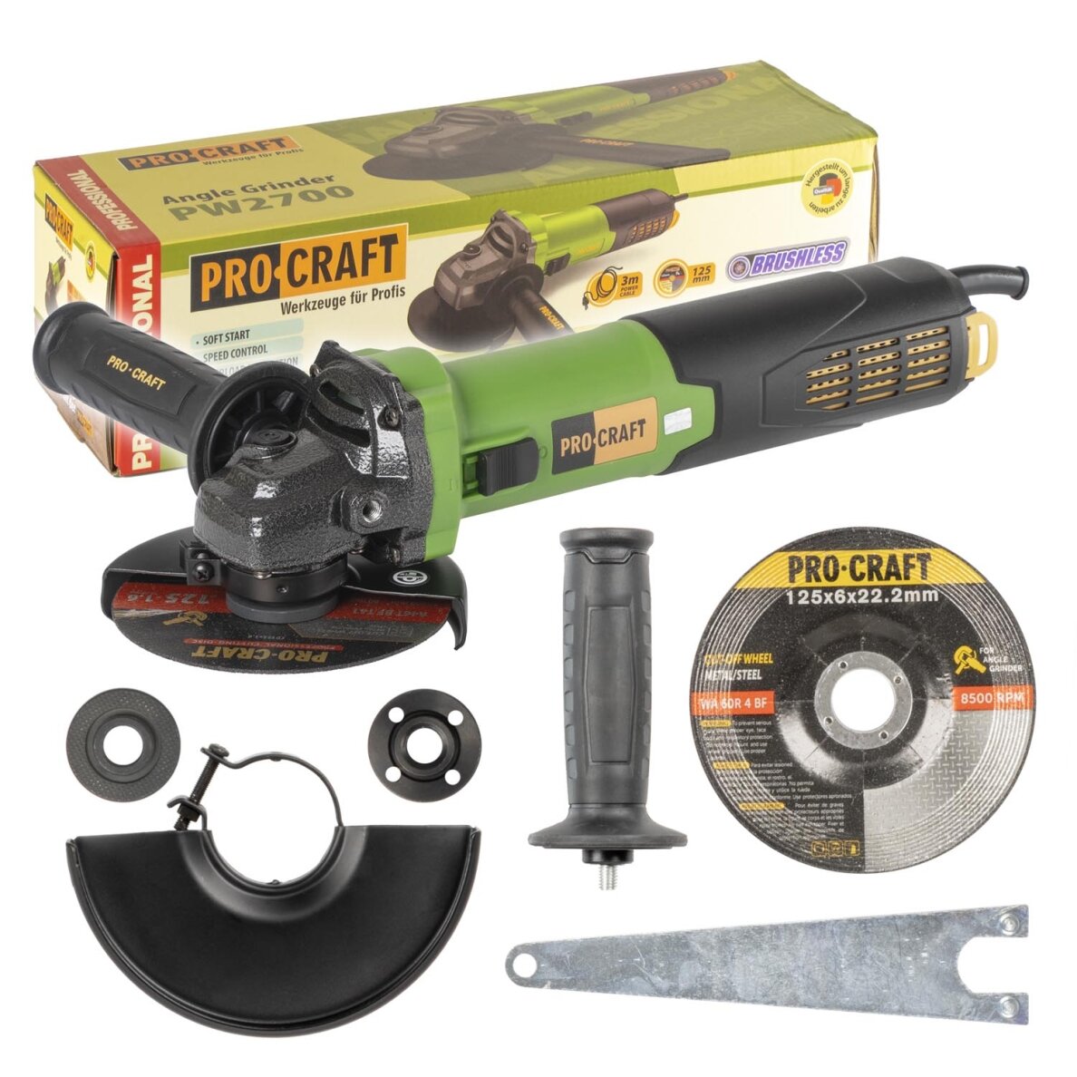 Kampinis šlifuoklis „ProCraft PW2700” Kampinis šlifuoklis „ProCraft PW2700”