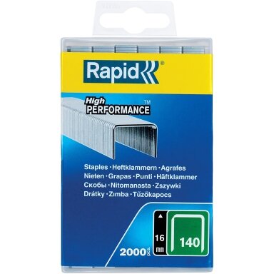 Kabės Nr140 16mm 2000 vnt plastikinė dėžutė Kabės Nr140 16mm 2000 vnt plastikinė dėžutė