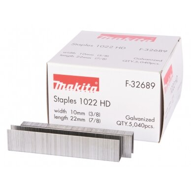 Kabės Makita F-32689, 10x22mm, 5040vnt. Kabės Makita F-32689, 10x22mm, 5040vnt.