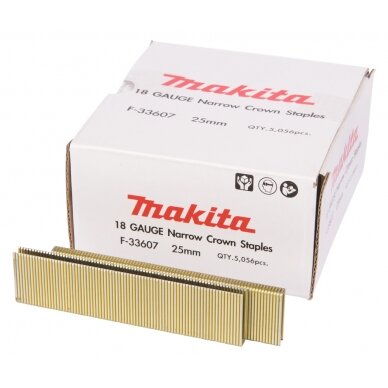 Kabės Makita F-33607, 6,3x25mm, 5000vnt. AT450H Kabės Makita F-33607, 6,3x25mm, 5000vnt. AT450H