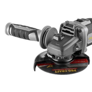 Kampinis šlifuoklis „ProCraft Industrial AG125B” (be akumuliatoriaus ir įkroviklio) 6 Kampinis šlifuoklis „ProCraft Industrial AG125B” (be akumuliatoriaus ir įkroviklio) 6