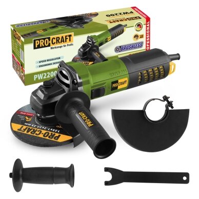 Kampinis šlifuoklis „ProCraft PW2200” Kampinis šlifuoklis „ProCraft PW2200”