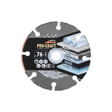 Karbidinis pjovimo diskas „ProCraft WC76” 1