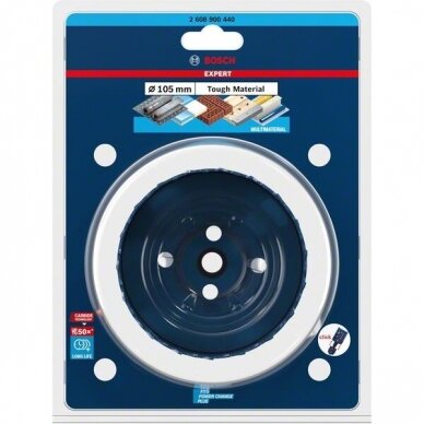 Bosch Karbido pjovimo karūna Tough Material 105mm Bosch Karbido pjovimo karūna Tough Material 105mm