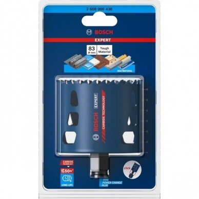 Bosch Karbido pjovimo karūna Tough Material 83mm Bosch Karbido pjovimo karūna Tough Material 83mm