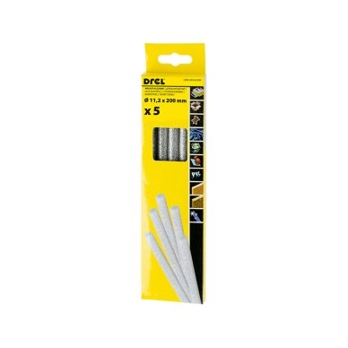 Karštų klijų lazdelės 11,2 mm x 200 mm, su blizgučiais, sidabrinės, 5 vnt. Karštų klijų lazdelės 11,2 mm x 200 mm, su blizgučiais, sidabrinės, 5 vnt.