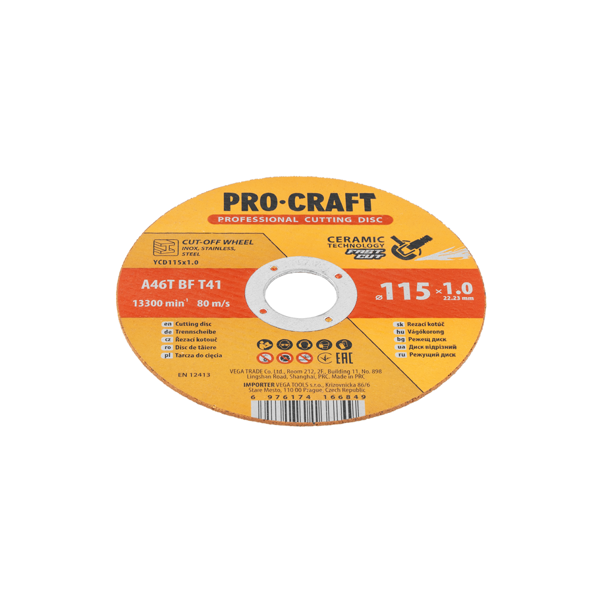 Keraminis pjovimo diskas „ProCraft YCD115x1.0” 2 Keraminis pjovimo diskas „ProCraft YCD115x1.0” 2