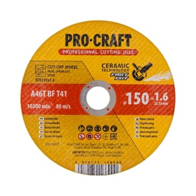 Keraminis pjovimo diskas „ProCraft YCD150x1.6”