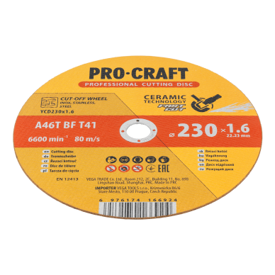 Keraminis pjovimo diskas „ProCraft YCD230x1.6" 2 Keraminis pjovimo diskas „ProCraft YCD230x1.6" 2