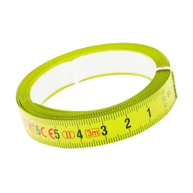 Klijuojama plieninė matavimo juosta Bahco "L" L-3m.  13mm skalė iš dešinės į kairę