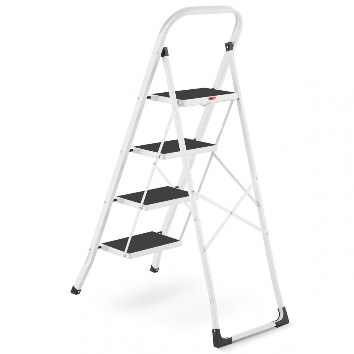 Kopėčios plieninės buitinės Higher | 4 pakopų (baltos) 2