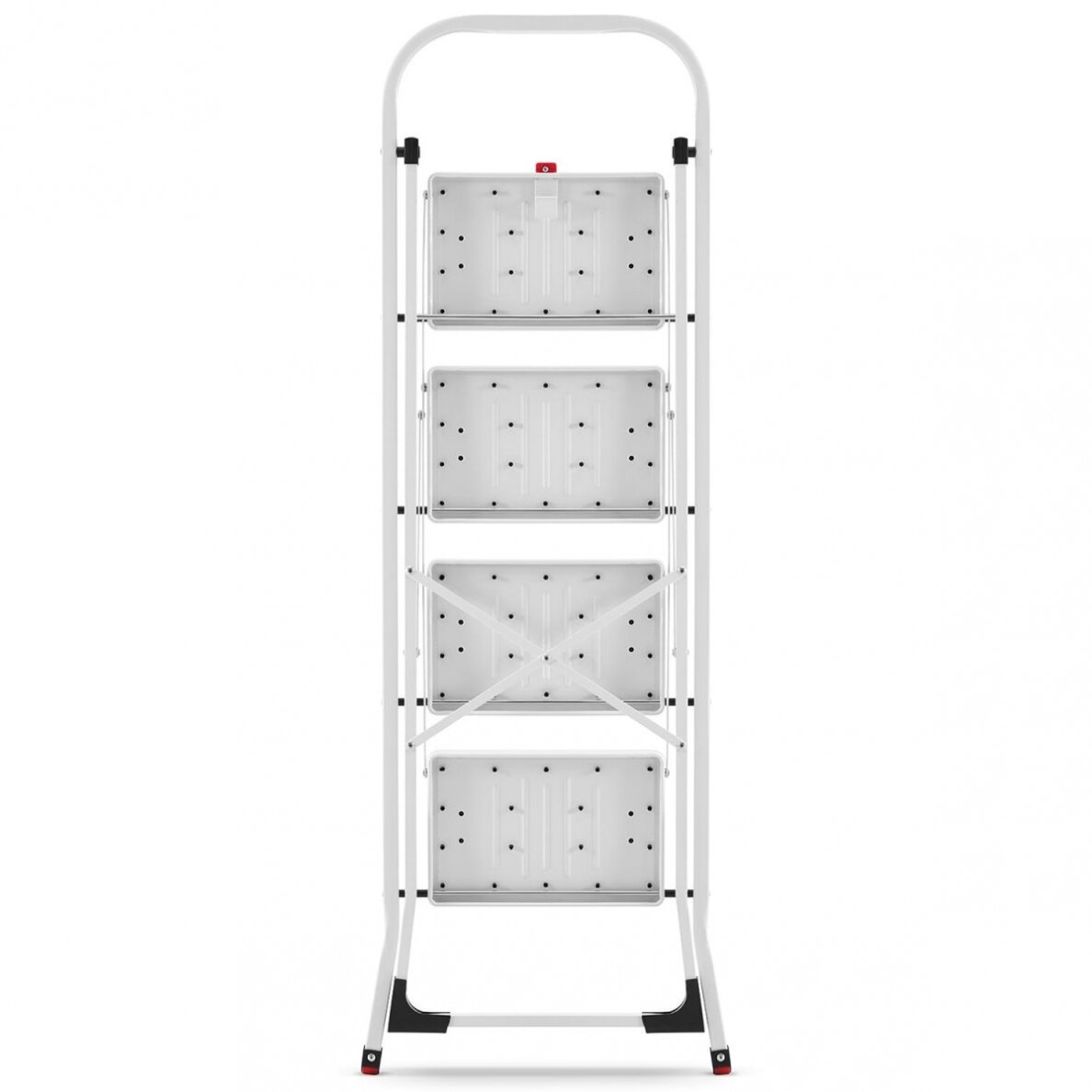 Kopėčios plieninės buitinės Higher | 4 pakopų (baltos) 7