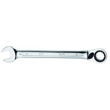 Kombinuotas terkšlinis reversinis raktas su žiedu 18mm Kombinuotas terkšlinis reversinis raktas su žiedu 18mm