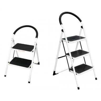 Kopėčios plieninės buitinės Lansi | 3 pakopų 72cm, max 150kg Kopėčios plieninės buitinės Lansi | 3 pakopų 72cm, max 150kg