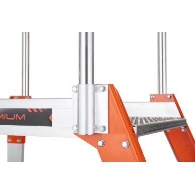 Kopėčios platforminės vienpusės aliuminės su aikštele 560×778 mm (serija 9530X) ALVE PREMIUM | 6 pakopų 143-229 cm 3