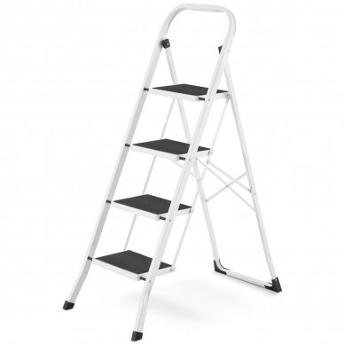 Kopėčios plieninės buitinės Higher | 4 pakopų (baltos) 1