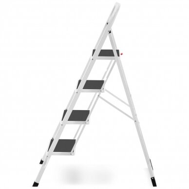 Kopėčios plieninės buitinės Higher | 4 pakopų (baltos) 3 Kopėčios plieninės buitinės Higher | 4 pakopų (baltos) 3