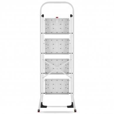 Kopėčios plieninės buitinės Higher | 4 pakopų (baltos) 7