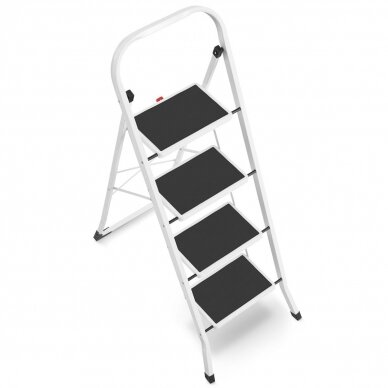 Kopėčios plieninės buitinės Higher | 4 pakopų (baltos) 8