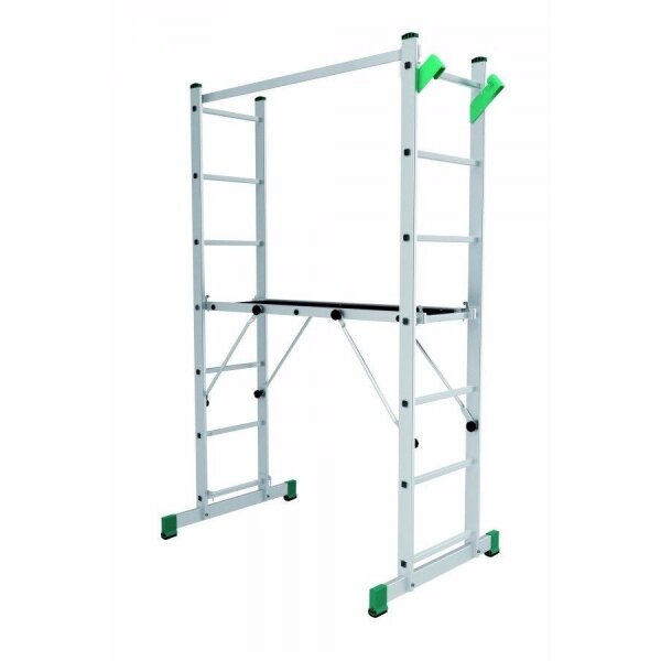 Kopėčios-darbinė aikštelė aliuminė, 2 dalių EUROSTYL | 2x7 pakopų, platforma 34/104cm Kopėčios-darbinė aikštelė aliuminė, 2 dalių EUROSTYL | 2x7 pakopų, platforma 34/104cm