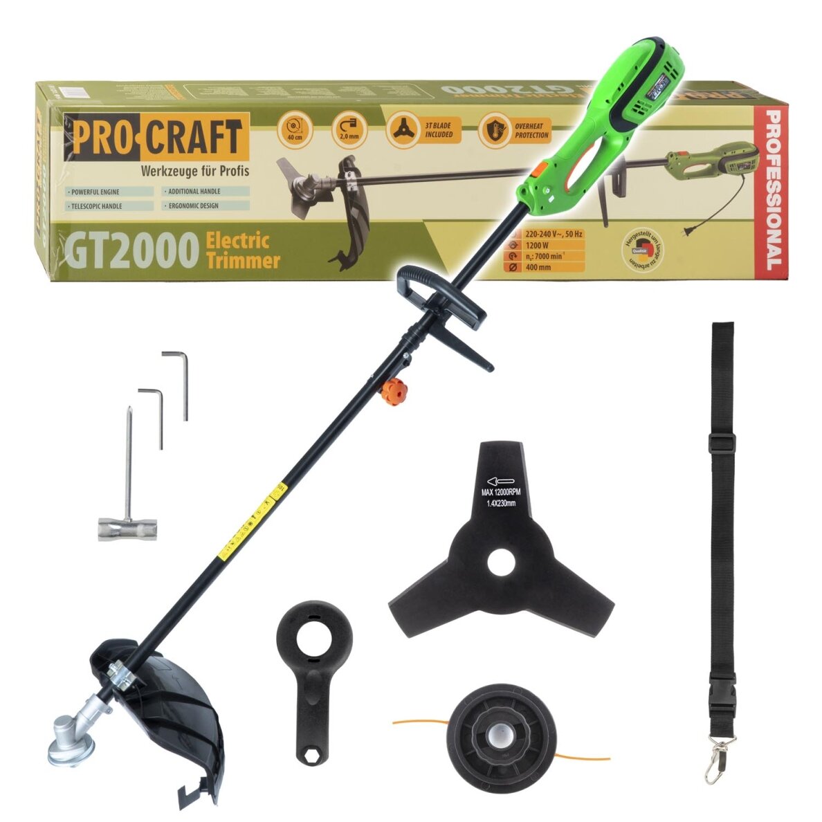 Krūmapjovė „ProCraft GT2000” Krūmapjovė „ProCraft GT2000”