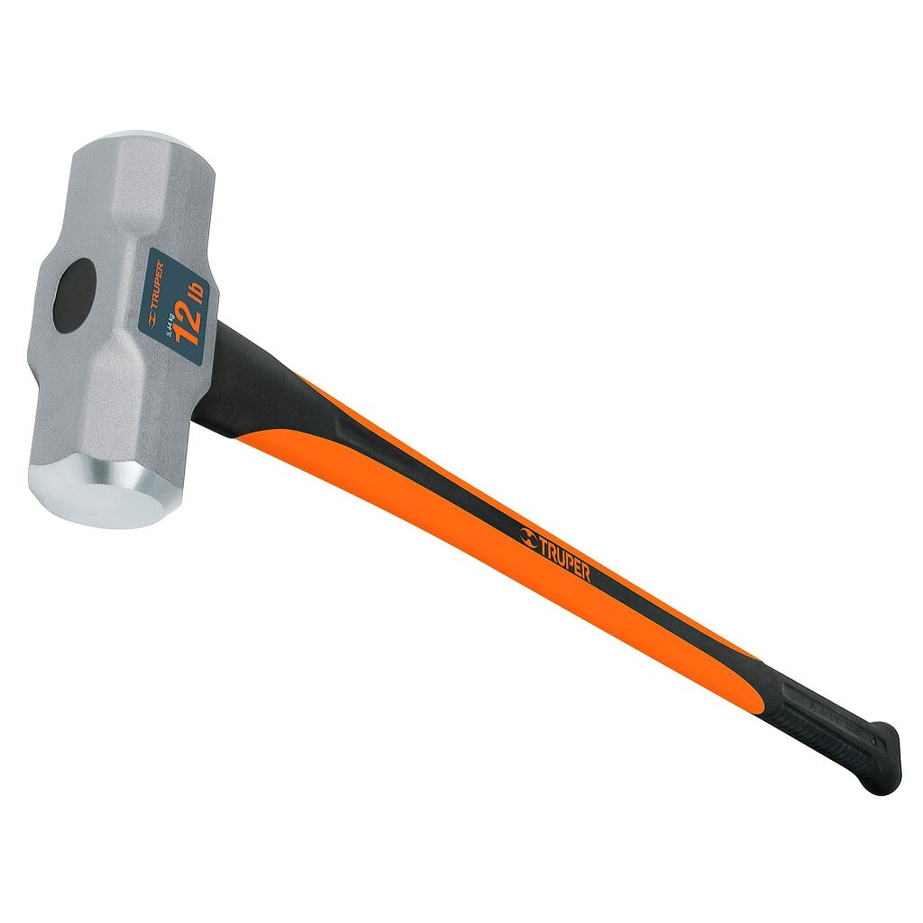 Kūjis su stikloplastiko kotu. 91cm ilgio, 3600g. Frezuoti galai. Heavy-Duty įrankis Truper® Kūjis su stikloplastiko kotu. 91cm ilgio, 3600g. Frezuoti galai. Heavy-Duty įrankis Truper®