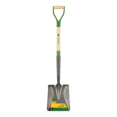 Kvadratinis kastuvas su mediniu kotu 113 cm ir plienine D formos rankena John Deere®