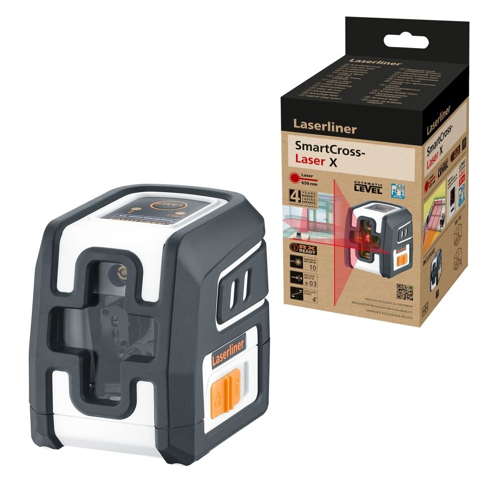 Lazerinis nivelyras Laserliner SmartCross-Laser X, 036.735E, 10 m Lazerinis nivelyras Laserliner SmartCross-Laser X, 036.735E, 10 m