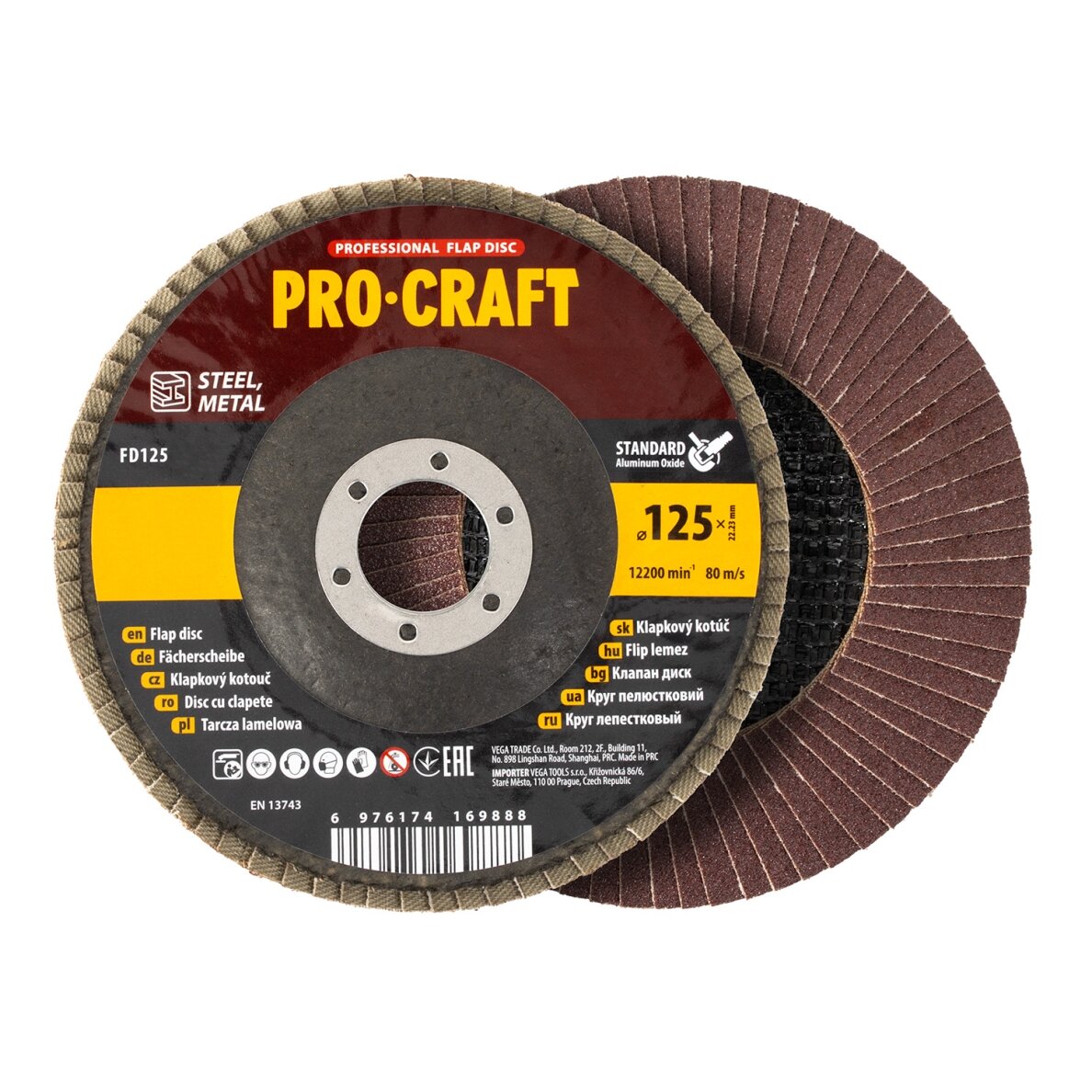Lamėlinis diskas „ProCraft FD125P60T27” Lamėlinis diskas „ProCraft FD125P60T27”