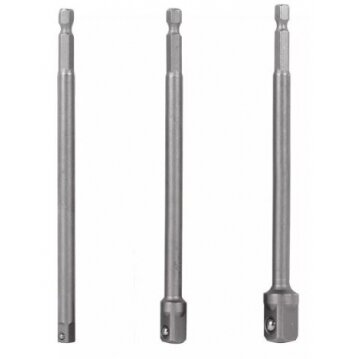 Laikiklių (prailgintų) rinkinys galvutėms iš 1/4" į 1/4", 3/8" & 1/2" Truper® Laikiklių (prailgintų) rinkinys galvutėms iš 1/4" į 1/4", 3/8" & 1/2" Truper®