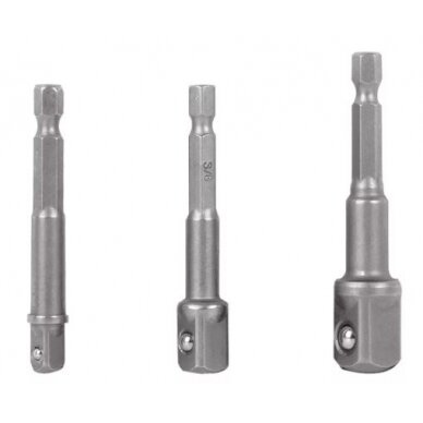 Laikiklių rinkinys galvutėms iš 1/4" į 1/4", 3/8" & 1/2" Truper® Laikiklių rinkinys galvutėms iš 1/4" į 1/4", 3/8" & 1/2" Truper®