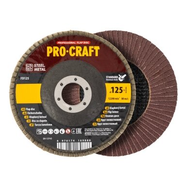 Lamelinis diskas „ProCraft FD125P100T27” Lamelinis diskas „ProCraft FD125P100T27”