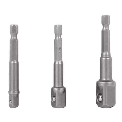 Laikiklių rinkinys galvutėms iš 1/4" į 1/4", 3/8" & 1/2" Truper® Laikiklių rinkinys galvutėms iš 1/4" į 1/4", 3/8" & 1/2" Truper®